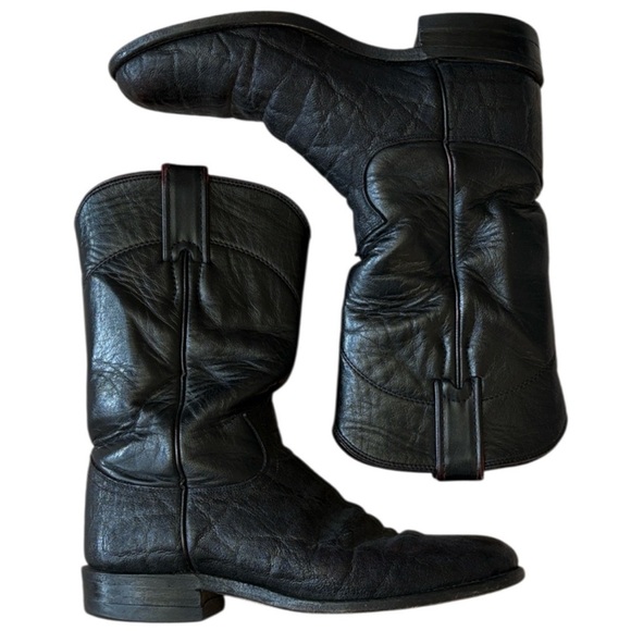Justin Boots Shoes - EUC Justin Boots Leather Mid Calf
Boots Black Size 6